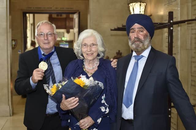 Medal recipiants and guests at the Peterborough Inter-Faith Council annual meeting at the Town Hall. EMN-190721-204903009
