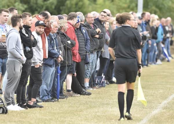 The crowd at a groundhop game at Stilton United last season.
