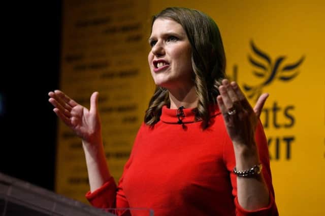 New Liberal Democrat leader Jo Swinson gives speech after been elected leader. (Photo by Jeff J Mitchell/Getty Images)