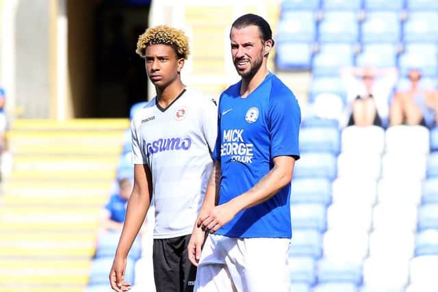 George Boyd of Posh during the game at Reading.  Photo: Joe Dent/theposh.com.