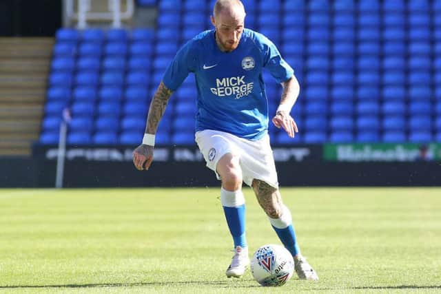 Marcus Maddison in action for Posh at Reading. Photo: Joe Dent/theposh.com.