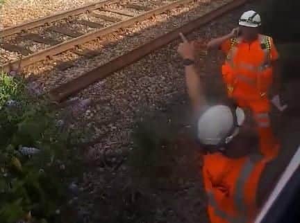 A photo from the struck train by Claire Knights, who also provided the video