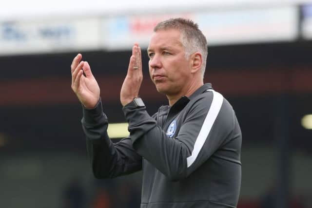 Posh boss Darren Ferguson at Grimsby.
