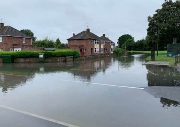 PT reader Hayden Shepherd sent this image of flooding in  the Corfe Avenue and  Rockingham Grove area of Peterborough.