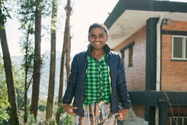 Santosh needed prosthetic legs after contracting the disease
