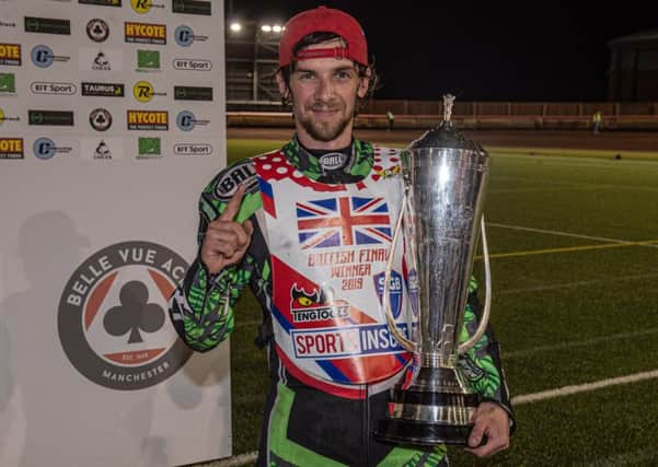 Charles Wright with the British Championship trophy. Photo: Ian Charles.