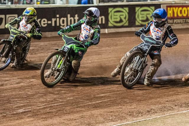 Action from the final of the British Championships., left to right, Chris Harris (Yellow). Charles Wright (White) Danny King (Blue) Craig Cook (Red). Photo: Ian Charles.