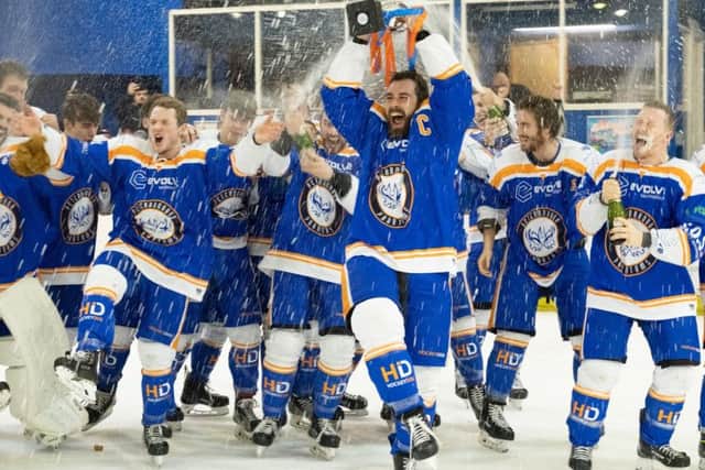 Phantoms captain James Ferrara with the Autumn Cup.