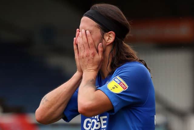 Posh star George Boyd;s frustration is obvious during defeat at the hands of Fleetwood.  Photo: Joe Dent/theposh.com.
