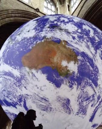 June Vajda found a unique angle to view the globe from