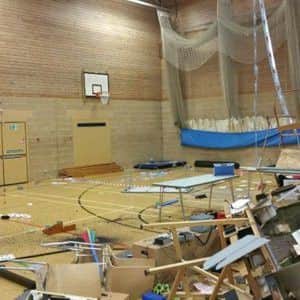 The damage caused by the youths