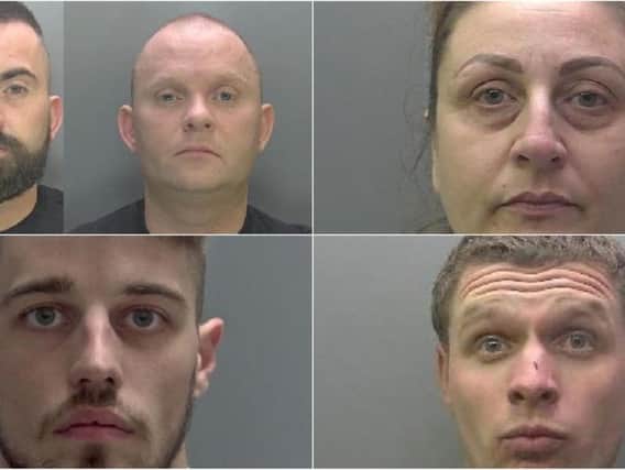 These are the faces of criminals jailed in Peterborough and Cambridgeshire in August.