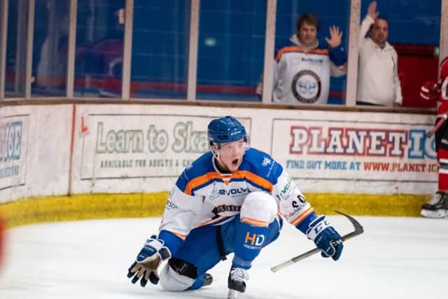 Glenn Billing scored Phantoms first league goal of the season.