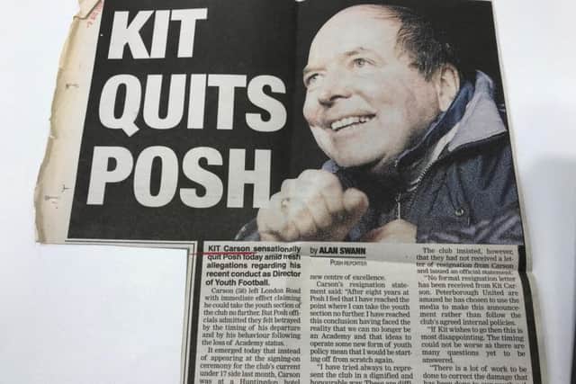 He left Posh to join rivals Cambridge United