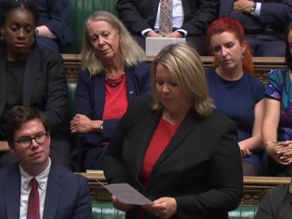 MP for Peterborough Lisa Forbes giving her maiden speech in the House of Commons