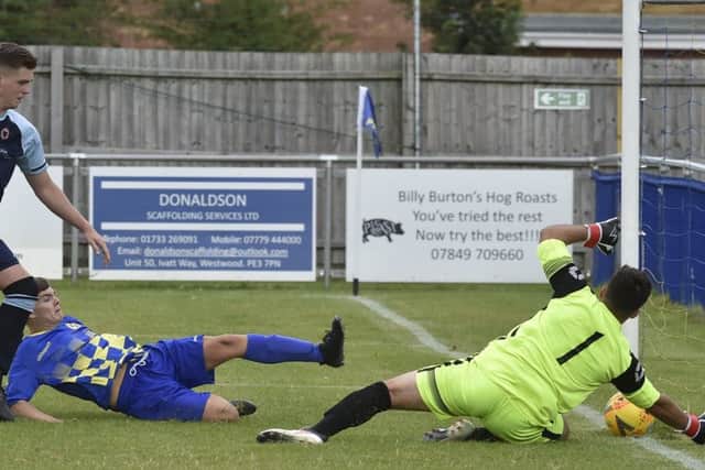 Action from Netherton's Peterborough Senior Cup win at Peterborough Sports North End. Photo: David Lowndes.