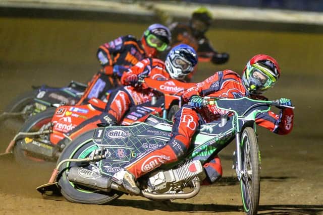 Hans Andersen leads the way for Panthers against Wolverhampton. Photo: Jeff Davies.