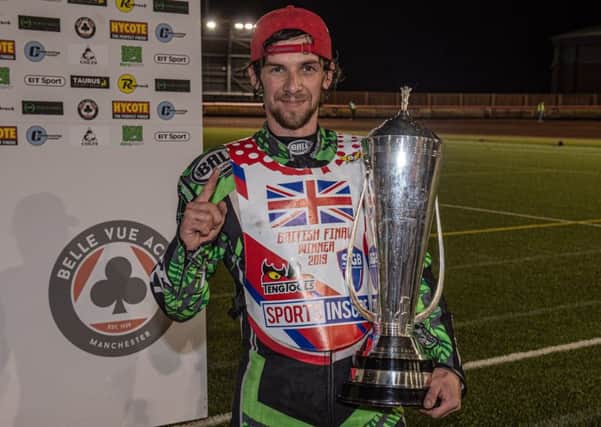 Charles Wright with his British title trophy. Photo: Ian Charles.
