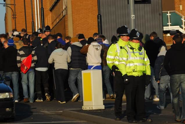 Police presence at a Peterborough United home match