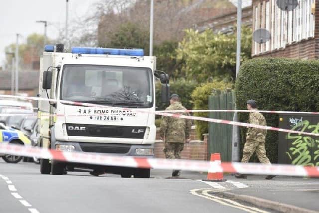 The bomb squad were called to the scene