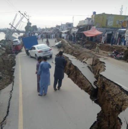 Devastation caused by the earthquake in Kashmir