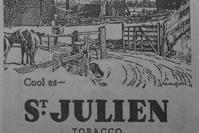 It wouldnt be allowed today but tobacco brand St Julien advertised its products