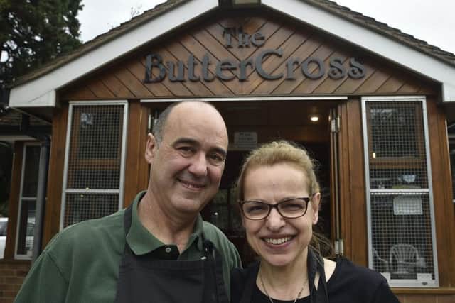 Vince and Filomena Terranova on their final day at the Buttercross