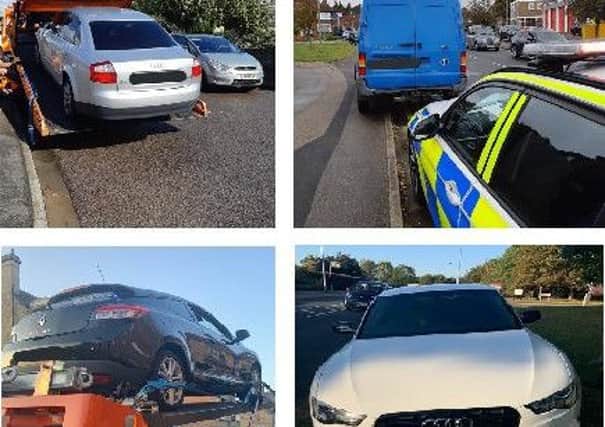 Vehicles seized by the BCH Road Policing Unit in Peterborough