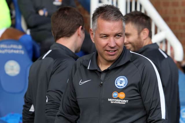 Posh boss Darren Ferguson before the win over Wimbledon. Photo: Joe Dent/theposh.com.