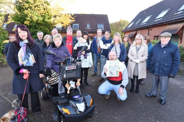 Residents of St Michael's Gate and nearby estates protest against the evictions