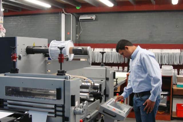 The production process at AA Labels.
