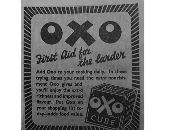 The iconic Oxo cube which the company marketed as first aid for the larder. Adding in these trying  times you need the extra nourishment.