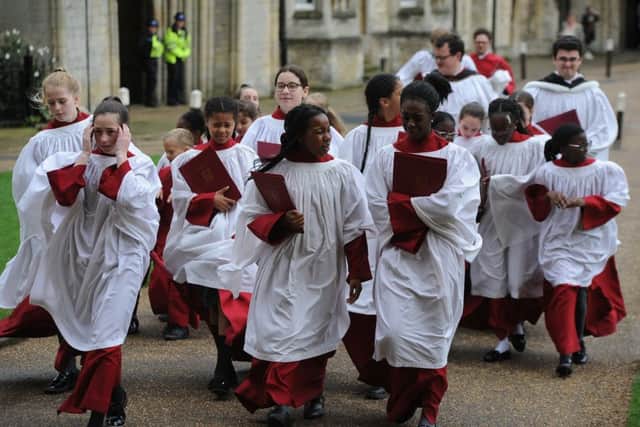 The High Sheriff's Justice Service at Peterborough Cathedral.  Choristors EMN-190610-201337009