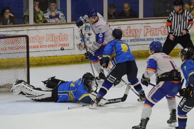 Action from Phantoms v Leeds. Photo: David Lowndes.