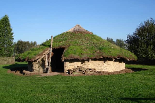 Reconstructed Bronze Age roundhouse at Flag Fen.