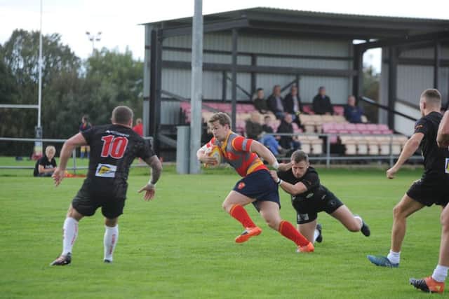 Action from Borough (in possession) v Rugby Lions. Photo: David Lowndes.