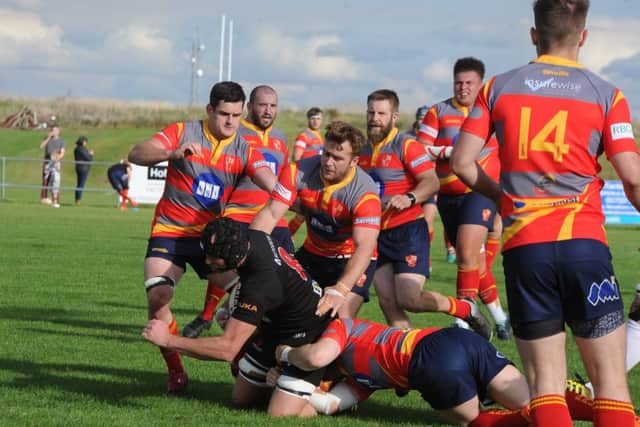Action from Borough v Rugby Lions at Fengate. Photo: David Lowndes.