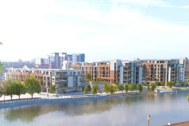 A CGI of how Fletton Quays will look when completed