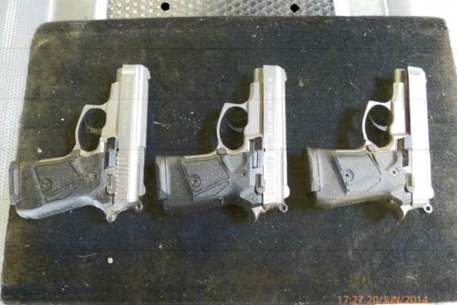The three guns that were found