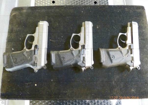 The three guns that were found