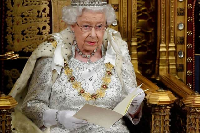 Queen Elizabeth II delivers the Queen's Speech during the State Opening of Parliament in the House of Lords at the Palace of Westminster in London. PA Photo. Picture date: Monday October 14, 2019. See PA story POLITICS Speech. Photo credit should read: Toby Melville/PA Wire YPN-191014-153102060
