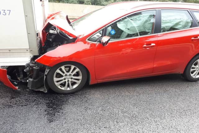 The crash on the Fletton Parkway. Photo: BCH Road Policing Unit