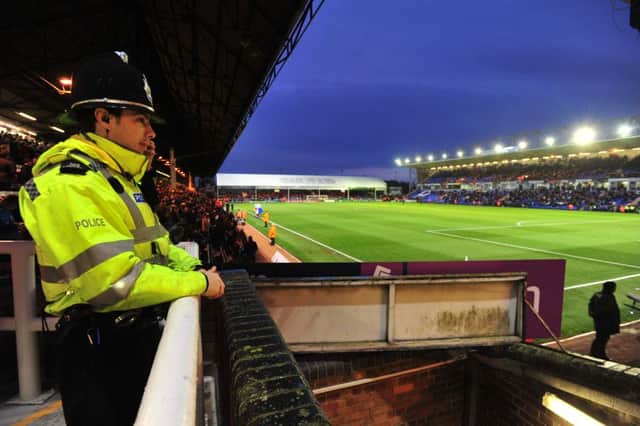 Police at Peterborough United's home ground