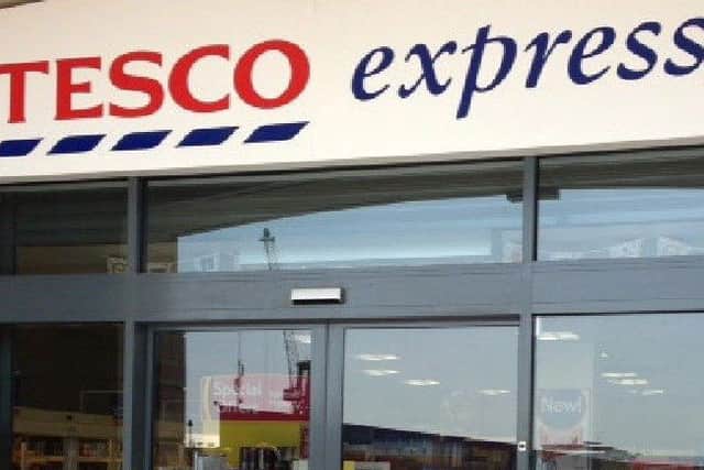 A different Tesco Express store to the one which was robbed