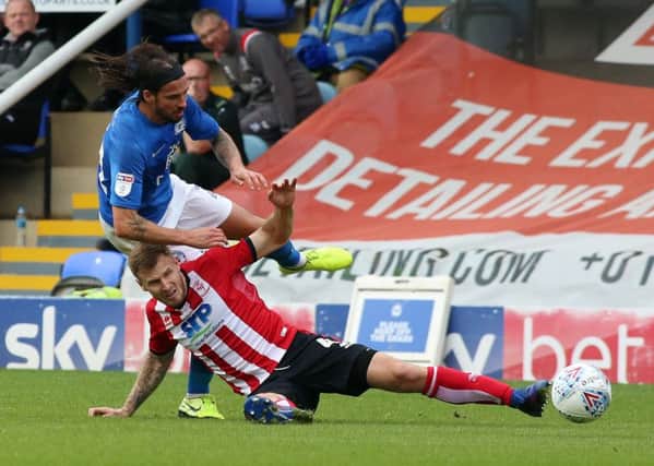 George Boyd is flattened by Michael O'Connor. Photo: Joe Dent/theposh.com