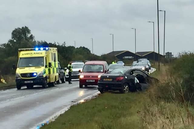 The emergency services in Whittlesey Road