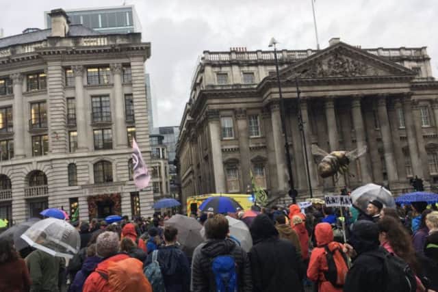 Protesters in the City of London