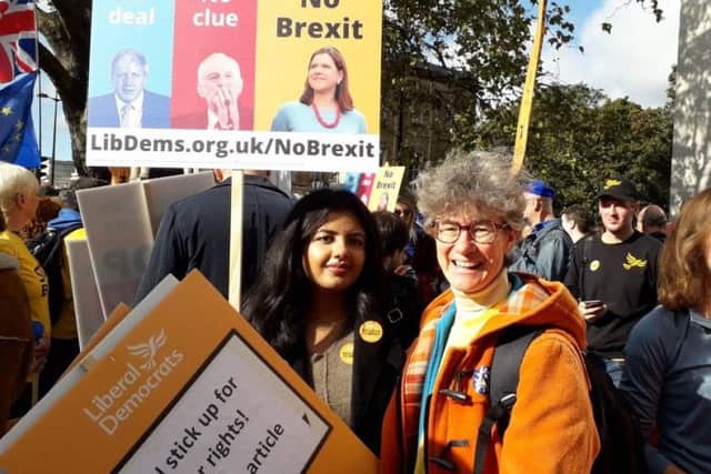 Beki at an anti-Brexit march in London last month