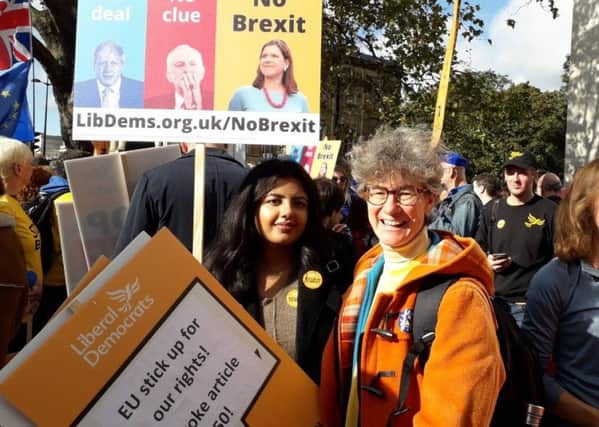 Beki at an anti-Brexit march in London last month