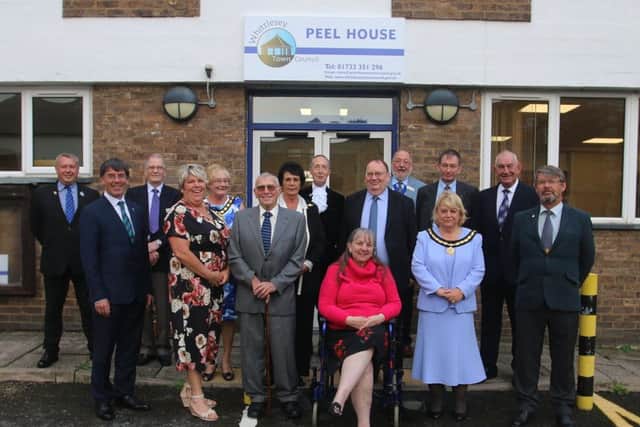 The opening of Peel House with current and past councillors, High Sheriff Neil McKittrick and Police and Crime Commissioner Jason Ablewhite.. Photo: RWT Photography